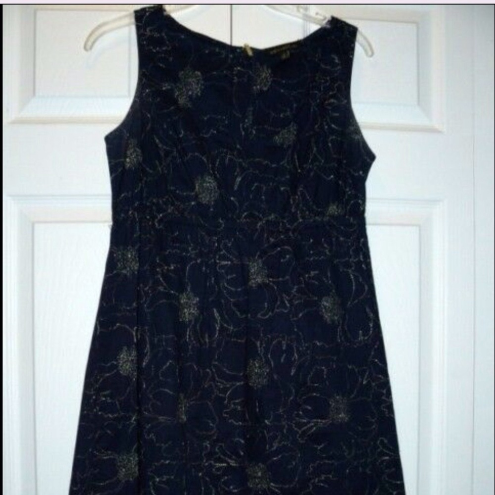 ESSENTIALS by ABS Navy Blue Dress Gold Threading